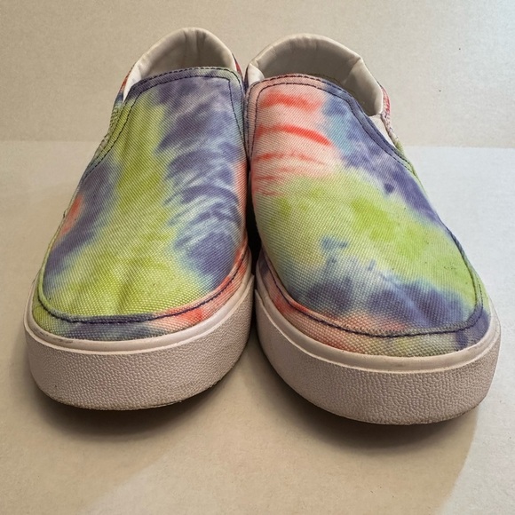 Nike Size 9.5 Court Legacy Green Purple Orange Tie Dye Women’s Slip On Sneakers - Picture 5 of 8